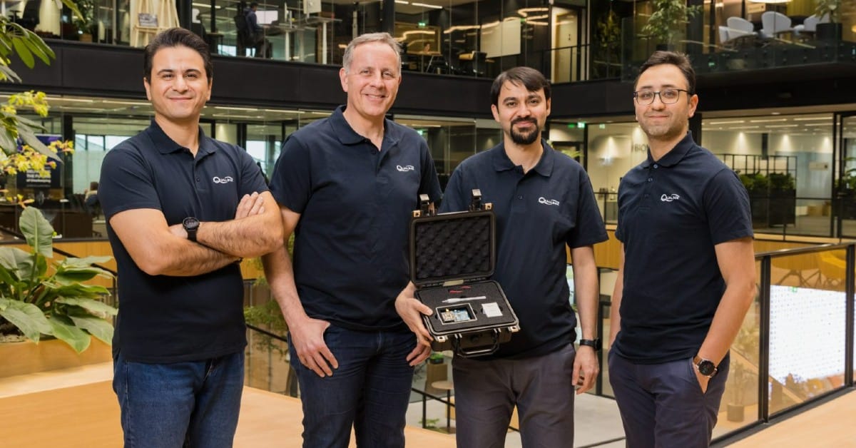 From Left to right: Iman Madadi (CIO), Tom Trill (CEO), Massoud Tohidian (CTO) and Amir Reza Ahmadi Mehr (SVP Engineering) of Qualinx