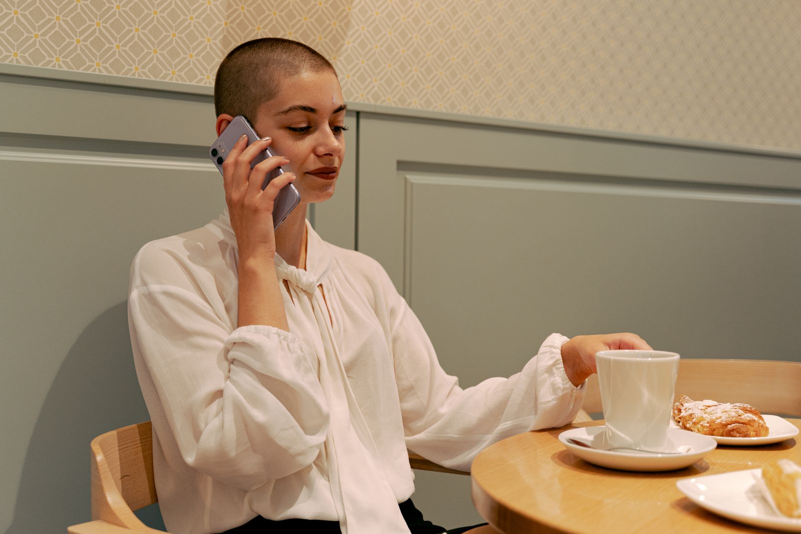 coffee conversation phone table