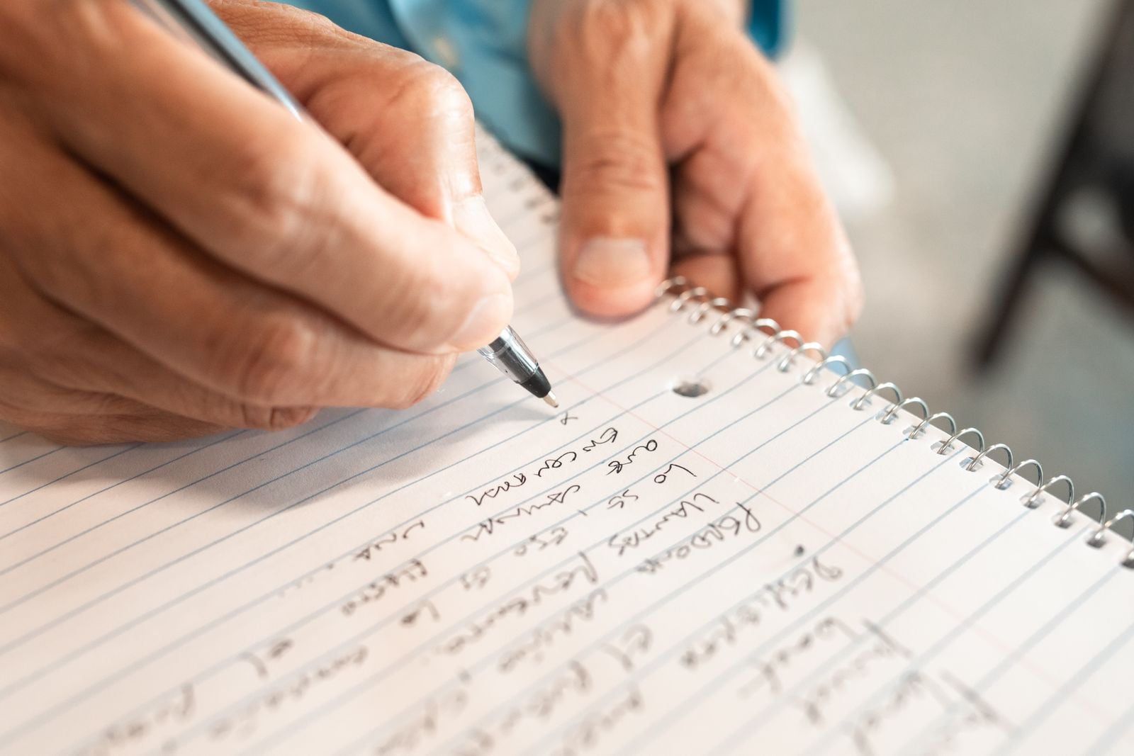 handwritten notes book margin