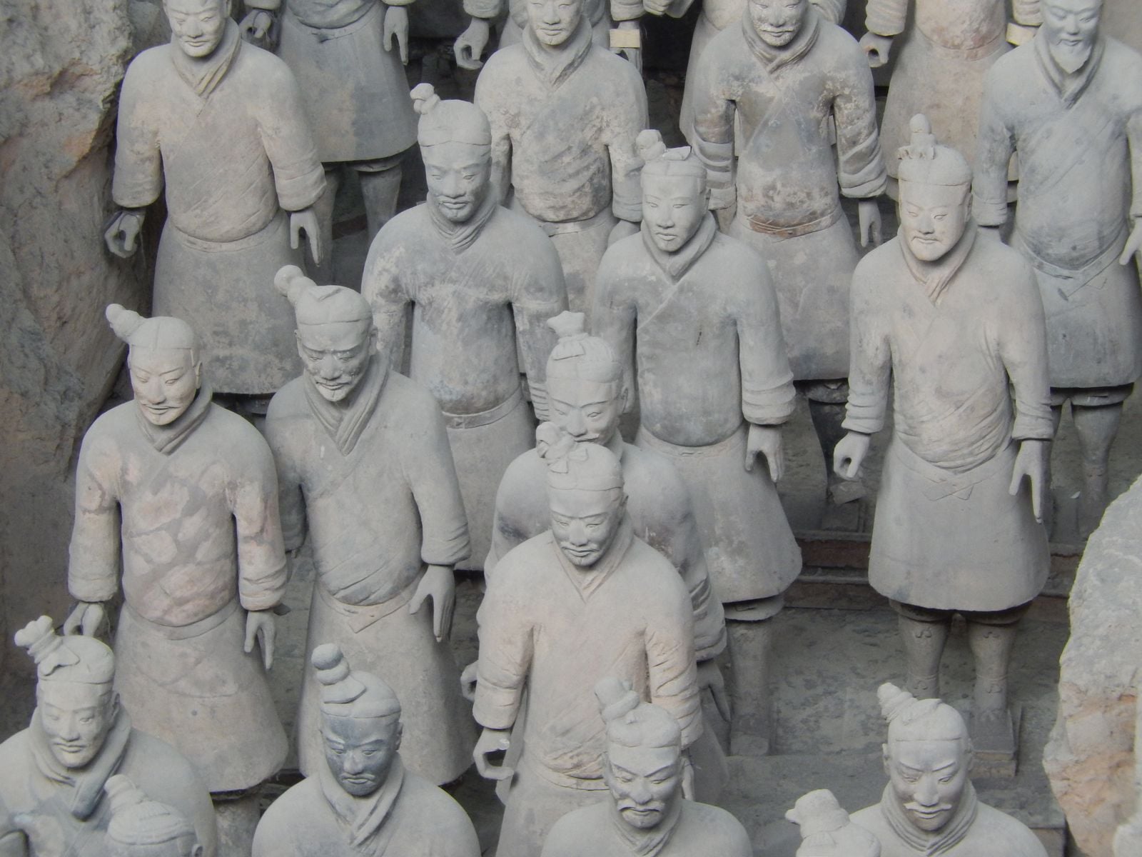 terracotta warrior face detail