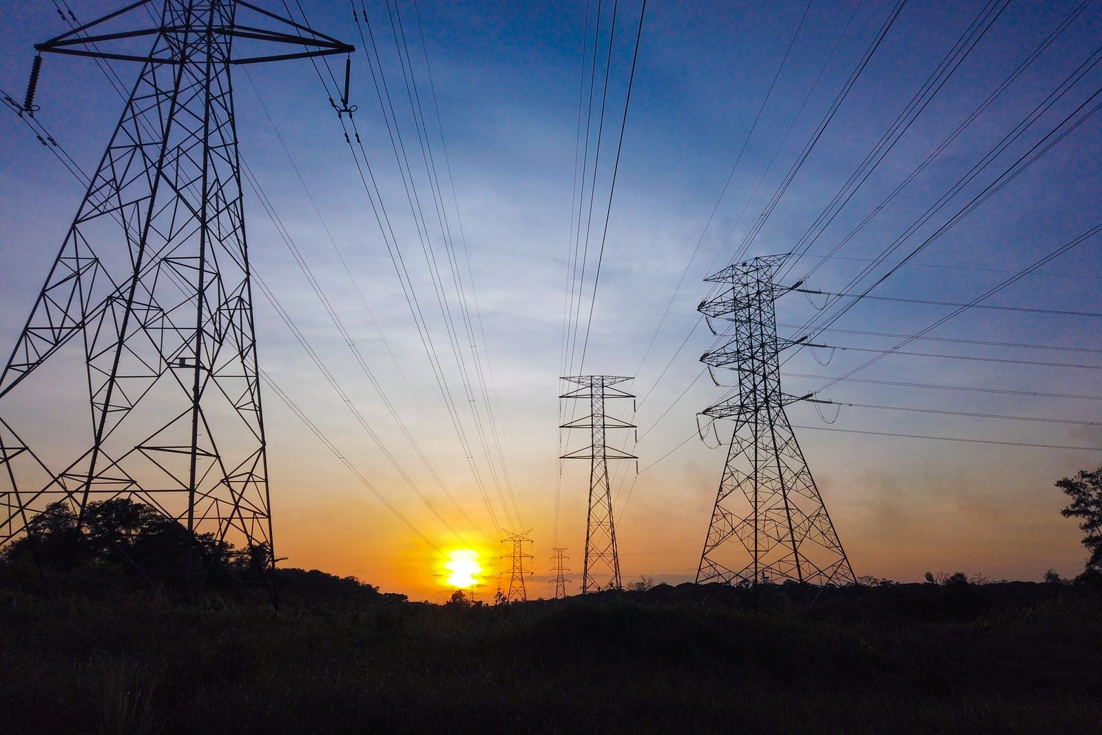 high voltage transformer substation
