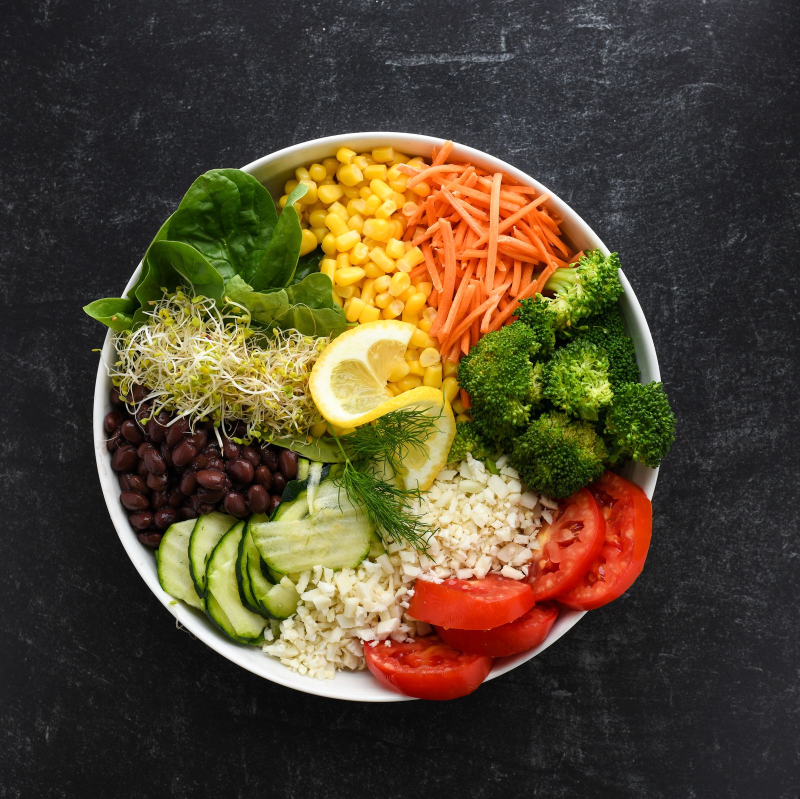 vegetarian meal plate